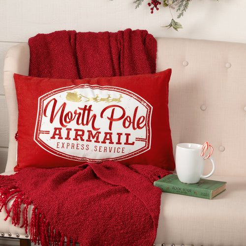 North Pole Air Mail Pillow VHC Brands
