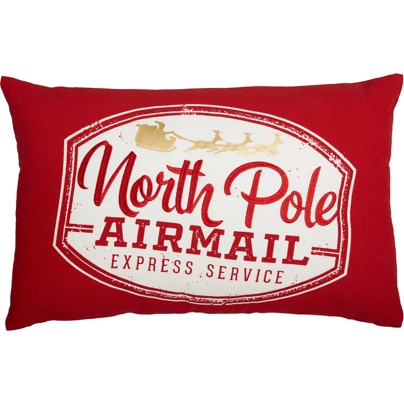 North Pole Air Mail Pillow VHC Brands
