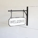 Hanging Tin Welcome Sign Pd Home & Garden