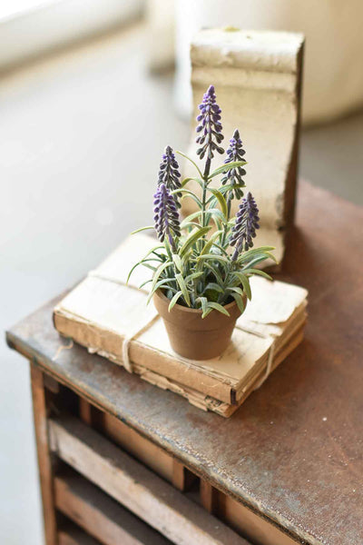 Purple Mountain Bells Pot Vintage Floral