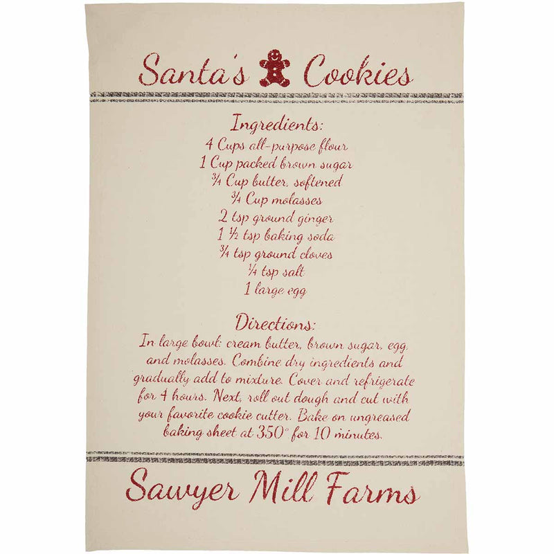 Sawyer Mill Reindeer And Recipes Tea Towels VHC Brands