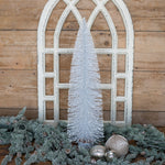 White Glittered Bottlebrush Tree Ragon House