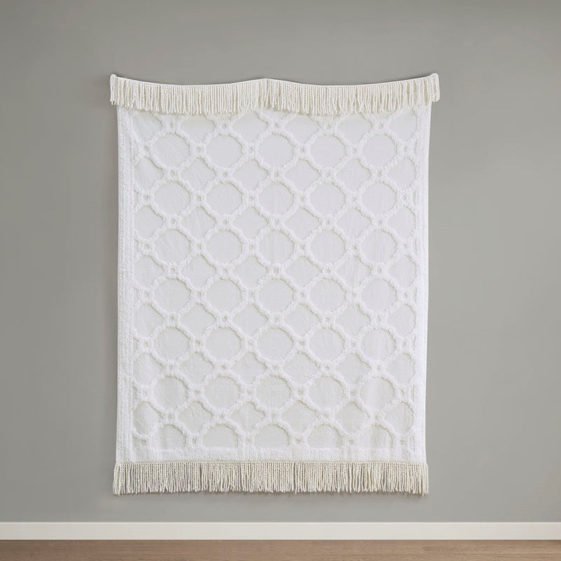 Cotton Tufted Chenille Throw Vintage Crossroads