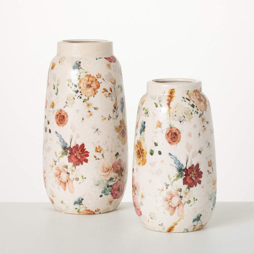 Elegant Blossoms Pattern Vase