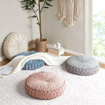 Loretta Chenille Round Floor Cushion Olliix