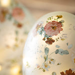 Illuminated Floral Watercolor Glass Eggs