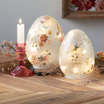 Illuminated Floral Watercolor Glass Eggs