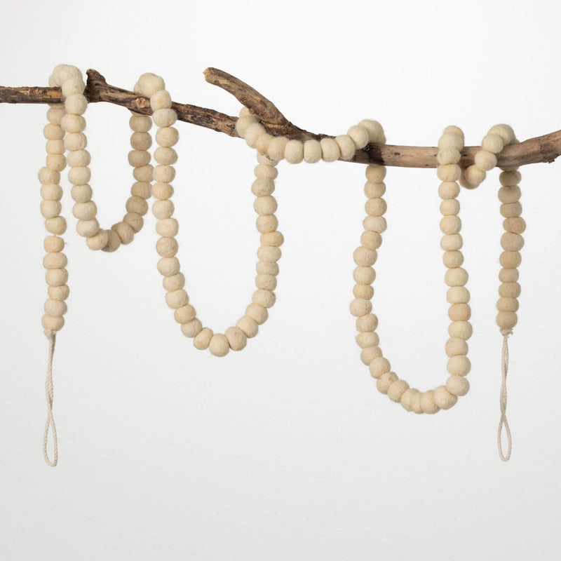 Wool Ball Garland - Vintage Crossroads