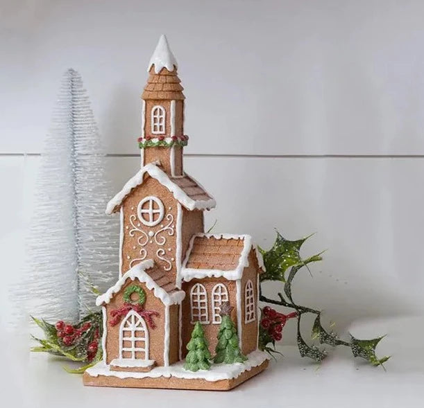 St. Nicks Candy Co. Gingerbread Church - Vintage Crossroads