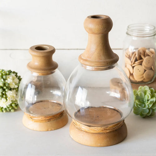 Wood & Glass Jars VIP Home And Garden