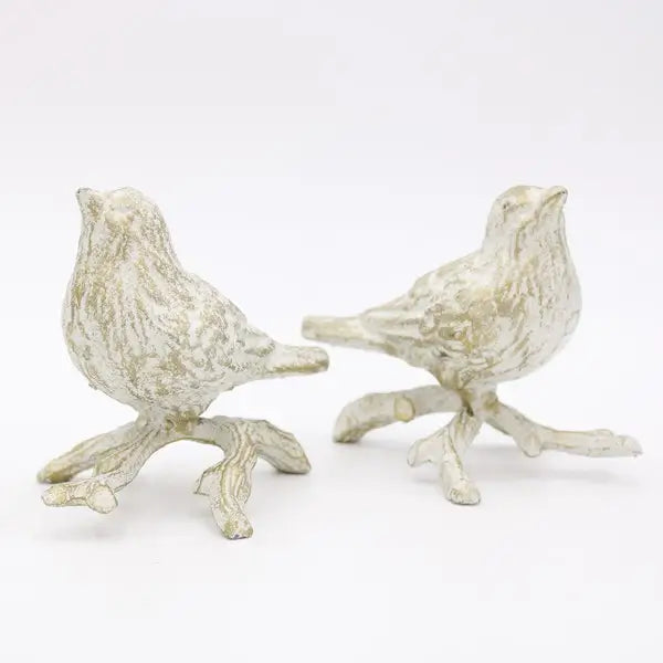 Cast Iron Gold Birds On A Branch